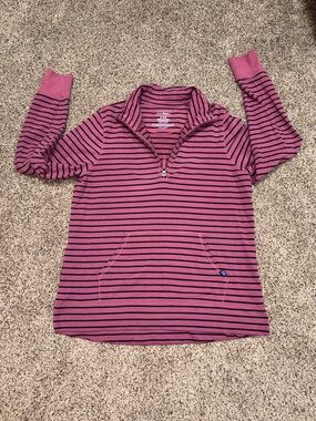 L.L. Bean women’s medium reg quarter zip pullover pockets longer coverage